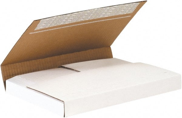 Made in USA - 9-1/8" Wide x 12-1/8" Long x 2" High Rectangle Crush Proof Mailers - 1 Wall, White - Exact Tooling