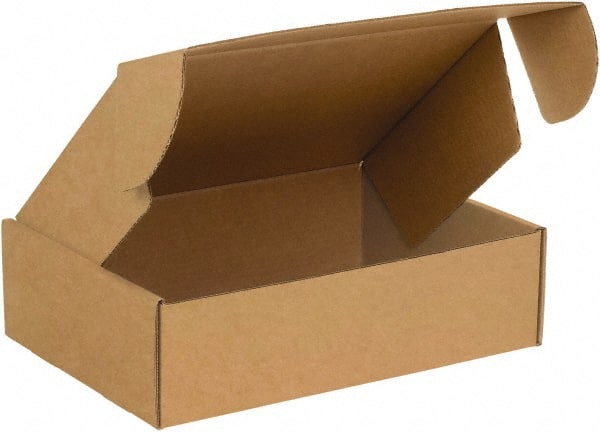 Made in USA - 10" Wide x 12" Long x 6" High Rectangle Crush Proof Mailers - 1 Wall, Kraft (Color) - Exact Tooling