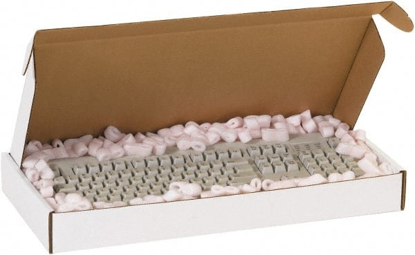 Made in USA - 14" Wide x 24" Long x 4" High Rectangle Crush Proof Mailers - 1 Wall, White - Exact Tooling