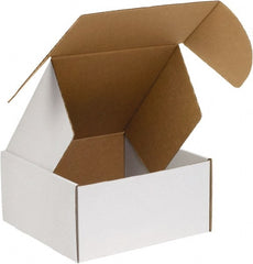 Made in USA - 12" Wide x 12" Long x 6" High Rectangle Crush Proof Mailers - 1 Wall, White - Exact Tooling