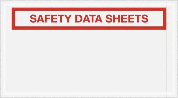 Value Collection - 1,000 Piece, 5-1/2" Long x 10" Wide, Packing List Envelope - Material Safety Data Sheets Enclosed, Clear - Exact Tooling