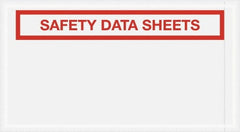 Value Collection - 1,000 Piece, 5-1/2" Long x 10" Wide, Packing List Envelope - Material Safety Data Sheets Enclosed, Clear - Exact Tooling