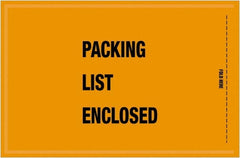 Value Collection - 1,000 Piece, 5-1/4" Long x 8" Wide, Packing List Envelope - Packing List Enclosed, Orange - Exact Tooling