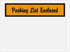 Value Collection - 1,000 Piece, 4-1/2" Long x 6" Wide, Packing List Envelope - Packing List Enclosed, Orange - Exact Tooling