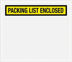 Value Collection - 1,000 Piece, 7" Long x 6" Wide, Packing List Envelope - Packing List Enclosed, Yellow - Exact Tooling