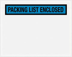 Value Collection - 1,000 Piece, 7" Long x 5-1/2" Wide, Packing List Envelope - Packing List Enclosed, Blue - Exact Tooling