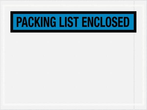 Value Collection - 1,000 Piece, 4-1/2" Long x 6" Wide, Packing List Envelope - Packing List Enclosed, Blue - Exact Tooling
