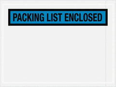 Value Collection - 1,000 Piece, 4-1/2" Long x 6" Wide, Packing List Envelope - Packing List Enclosed, Blue - Exact Tooling