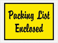 Value Collection - 1,000 Piece, 4-1/2" Long x 6" Wide, Packing List Envelope - Packing List Enclosed, Yellow - Exact Tooling