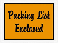 Value Collection - 1,000 Piece, 4-1/2" Long x 6" Wide, Packing List Envelope - Packing List Enclosed, Orange - Exact Tooling