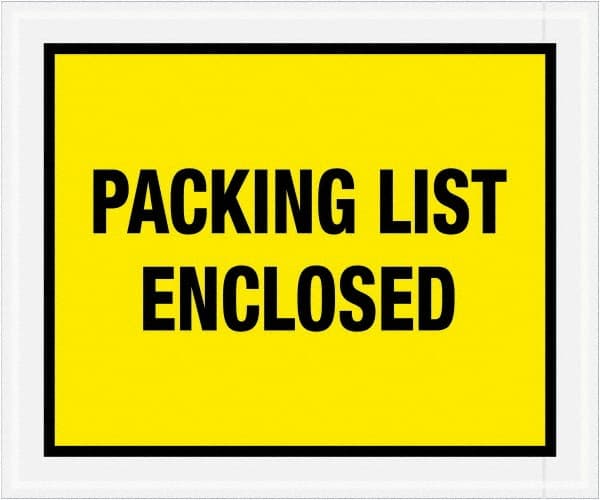 Value Collection - 500 Piece, 10" Long x 12" Wide, Packing List Envelope - Packing List Enclosed, Yellow - Exact Tooling