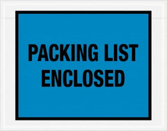 Value Collection - 1,000 Piece, 7" Long x 5-1/2" Wide, Packing List Envelope - Packing List Enclosed, Blue - Exact Tooling