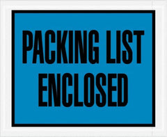 Value Collection - 1,000 Piece, 4-1/2" Long x 5-1/2" Wide, Packing List Envelope - Packing List Enclosed, Blue - Exact Tooling