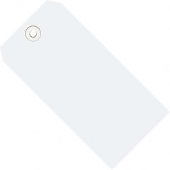 Made in USA - 6-1/4" High x 3-1/8" Long, Safety & Facility Blank Tag - White Cardstock - Exact Tooling