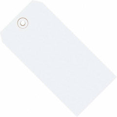 Made in USA - 3-1/4" High x 1-5/8" Long, Safety & Facility Blank Tag - White Cardstock - Exact Tooling