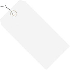 Made in USA - 6-1/4" High x 3-1/8" Long, Safety & Facility Blank Tag - White Cardstock - Exact Tooling