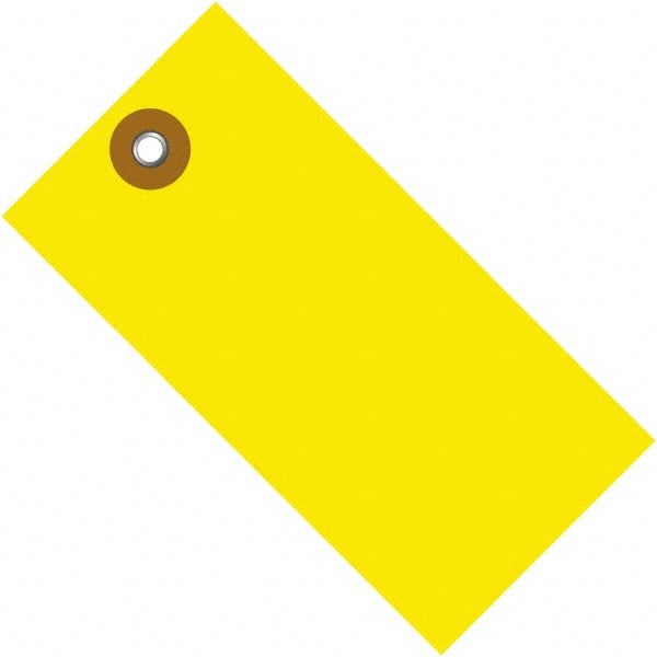 Dupont - 3-1/4" High x 1-5/8" Long, Safety & Facility Blank Tag - Yellow Spunbonded Olefin - Exact Tooling