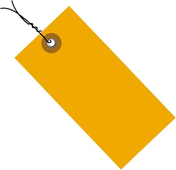 Dupont - 3-3/4" High x 1-7/8" Long, Safety & Facility Blank Tag - Orange Spunbonded Olefin - Exact Tooling