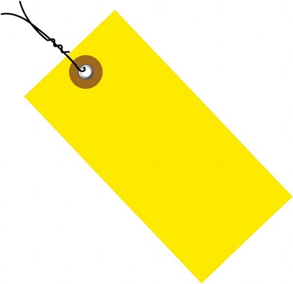 Dupont - 3-1/4" High x 1-5/8" Long, Safety & Facility Blank Tag - Yellow Spunbonded Olefin - Exact Tooling