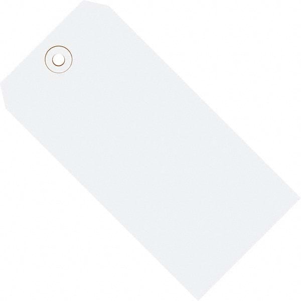 Made in USA - 8" High x 4" Long, Safety & Facility Blank Tag - White Cardstock - Exact Tooling