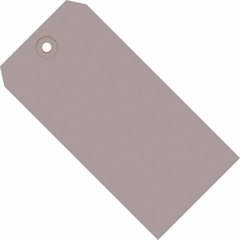 Made in USA - 8" High x 4" Long, Safety & Facility Blank Tag - Gray Cardstock - Exact Tooling