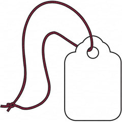 Made in USA - 3/8" High x 13/16" Long, Safety & Facility Blank Tag - White Cardstock - Exact Tooling