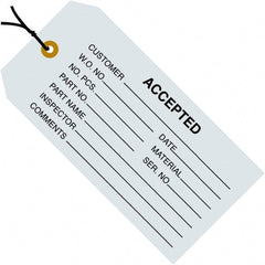 Made in USA - 4-3/4" High x 2-3/8" Long, Safety & Facility Blank Tag - Blue Cardstock - Exact Tooling