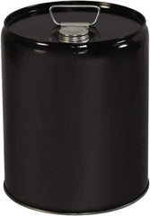 Made in USA - 5 Gal Gray Cylinder Metal Pail - 13-3/8" High - Exact Tooling