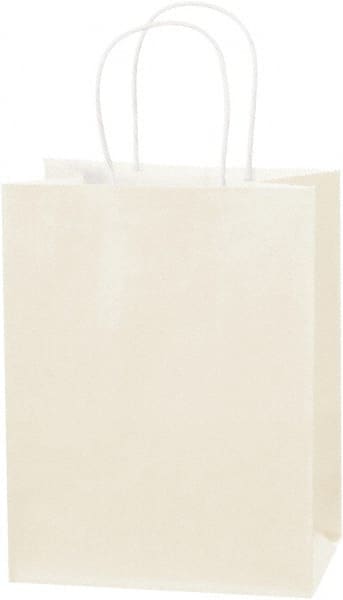 Made in USA - Kraft Grocery Bag - 8 x 4-1/2 x 10-1/4, French Vanilla - Exact Tooling