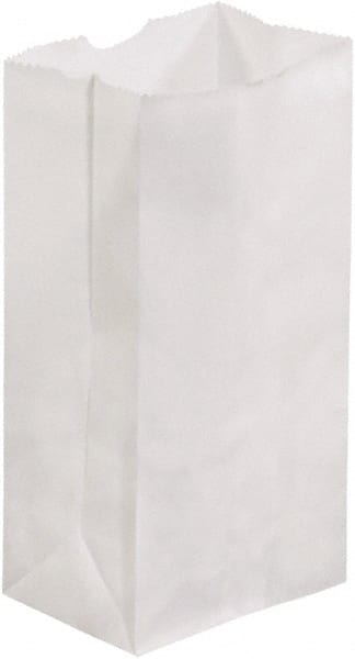 Made in USA - Kraft Grocery Bag - 3-1/2 x 2-3/8 x 6-7/8, White - Exact Tooling
