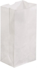 Made in USA - Kraft Grocery Bag - 3-1/2 x 2-3/8 x 6-7/8, White - Exact Tooling