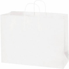 Made in USA - Kraft Grocery Bag - 16 x 6 x 12, White - Exact Tooling