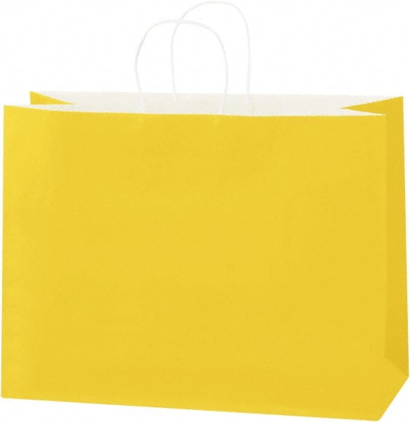 Made in USA - Kraft Grocery Bag - 16 x 6 x 12, Buttercup - Exact Tooling