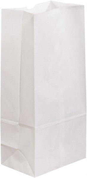 Made in USA - Kraft Grocery Bag - 7-3/4 x 4-3/4 x 16, White - Exact Tooling