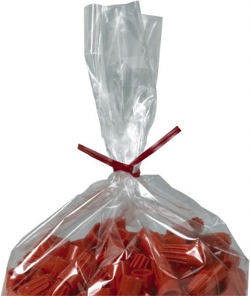 Made in USA - 10" Long, Bag Tie - Red - Exact Tooling