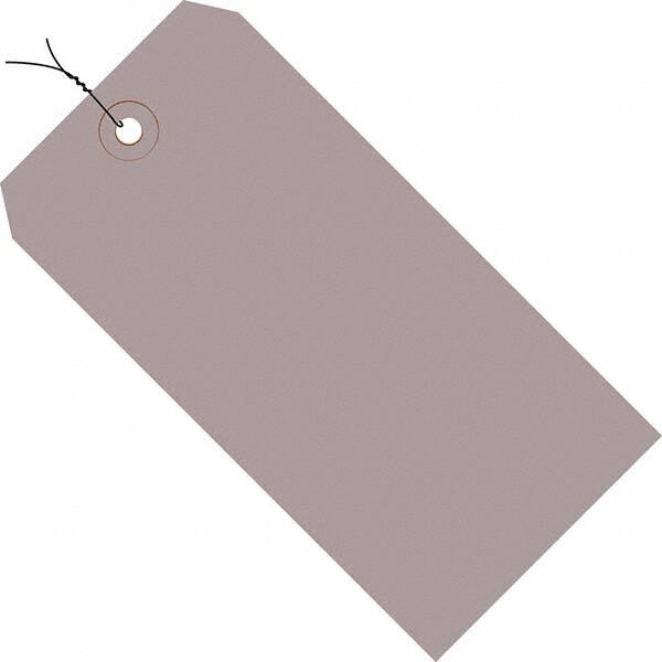 Made in USA - 6-1/4" High x 3-1/8" Long, Safety & Facility Blank Tag - Gray Cardstock - Exact Tooling