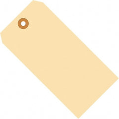 Made in USA - 3-3/4" High x 1-7/8" Long, Safety & Facility Blank Tag - Manila Cardstock - Exact Tooling