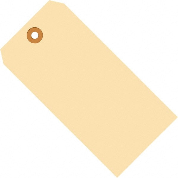 Made in USA - 2-3/4" High x 1-3/8" Long, Safety & Facility Blank Tag - Manila Cardstock - Exact Tooling