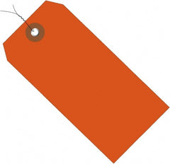 Made in USA - 4-3/4" High x 2-3/8" Long, Safety & Facility Blank Tag - Orange Vinyl - Exact Tooling