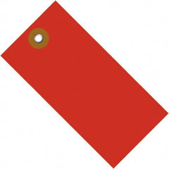 Dupont - 5-1/4" High x 2-5/8" Long, Safety & Facility Blank Tag - Red Spunbonded Olefin - Exact Tooling