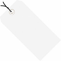 Made in USA - 3-3/4" High x 1-7/8" Long, Safety & Facility Blank Tag - White Cardstock - Exact Tooling