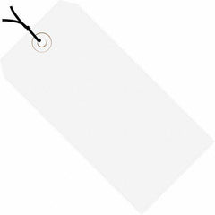 Made in USA - 5-3/4" High x 2-7/8" Long, Safety & Facility Blank Tag - White Cardstock - Exact Tooling