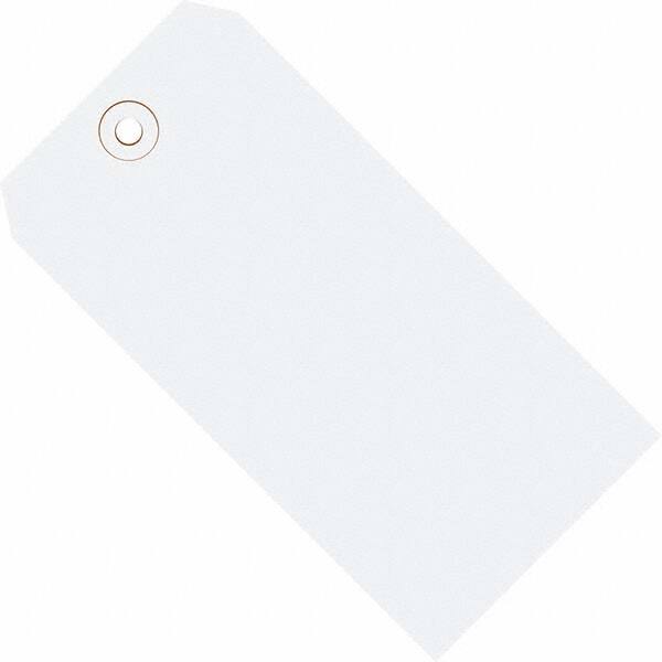 Made in USA - 2-3/4" High x 1-3/8" Long, Safety & Facility Blank Tag - White Cardstock - Exact Tooling