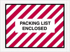 Value Collection - 1,000 Piece, 4-1/2" Long x 6" Wide, Packing List Envelope - Packing List Enclosed, Red/White - Exact Tooling