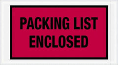 Value Collection - 1,000 Piece, 5-1/2" Long x 10" Wide, Packing List Envelope - Packing List Enclosed, Red - Exact Tooling