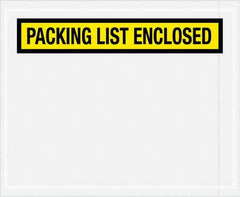 Value Collection - 1,000 Piece, 4-1/2" Long x 5-1/2" Wide, Packing List Envelope - Packing List Enclosed, Yellow - Exact Tooling