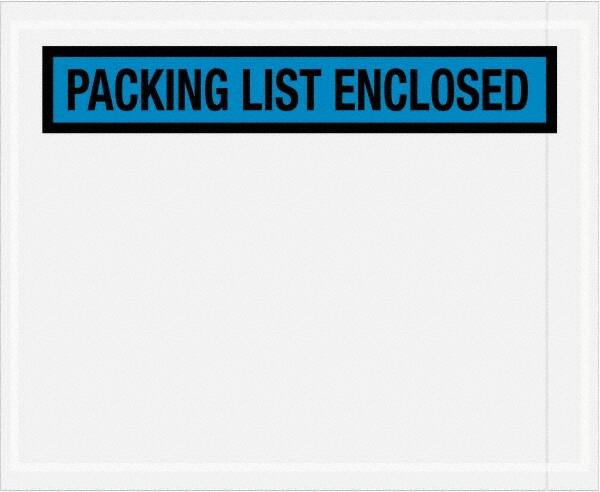 Value Collection - 1,000 Piece, 4-1/2" Long x 5-1/2" Wide, Packing List Envelope - Packing List Enclosed, Blue - Exact Tooling