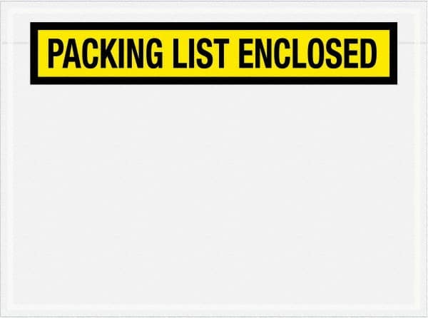 Value Collection - 1,000 Piece, 6-3/4" Long x 5" Wide, Packing List Envelope - Packing List Enclosed, Yellow - Exact Tooling