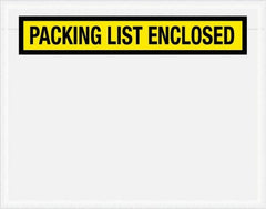 Value Collection - 1,000 Piece, 7" Long x 5-1/2" Wide, Packing List Envelope - Packing List Enclosed, Yellow - Exact Tooling