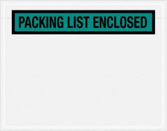 Value Collection - 1,000 Piece, 7" Long x 5-1/2" Wide, Packing List Envelope - Packing List Enclosed, Green - Exact Tooling
